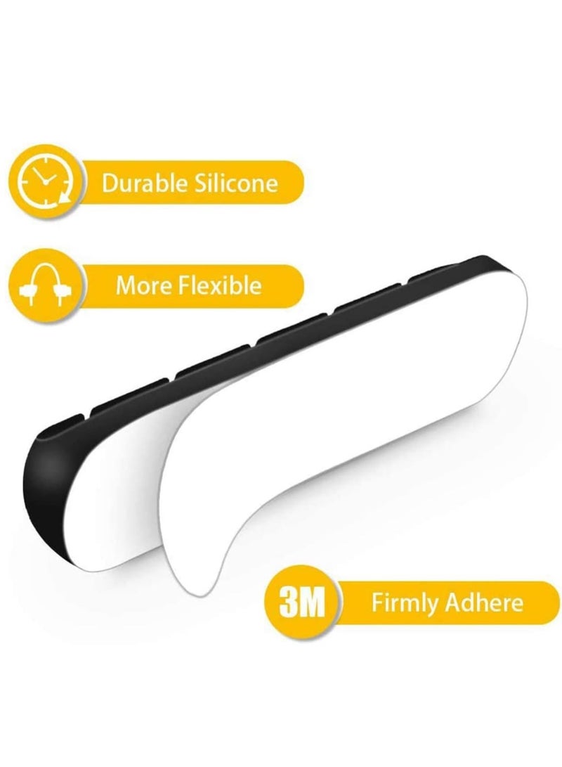 KASTWAVE 3 Pack Cable Management Cord Organiser Clips Silicone Self Adhesive for USB Charging Cable Power Cord Mouse Cable Wire PC Office Home - Image 4