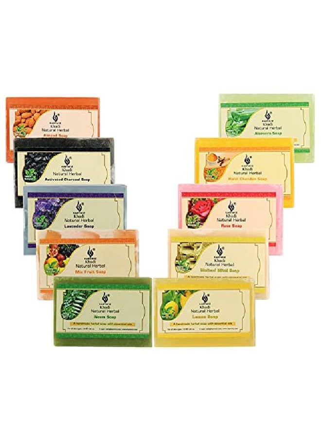 Khadi Natural Herbal Set الصابون المنزلي الأعشاب الطبيعي متنوعة من 10  - Image 2