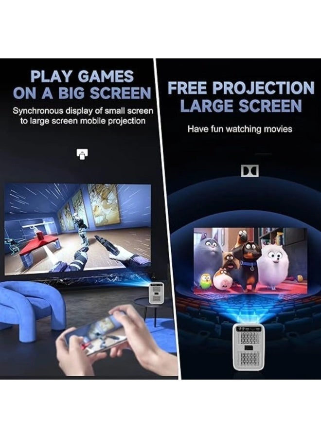 Umiio U20 Portable HDMI Video Projector | 200 ANSI Brightness | 4K Support | WiFi 2.4/5G | Android Projector with Auto Keystone | Built-in Speaker - Image 2