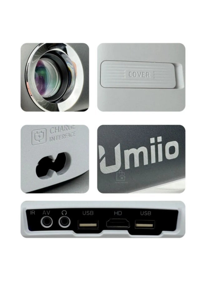 Umiio U20 Portable HDMI Video Projector | 200 ANSI Brightness | 4K Support | WiFi 2.4/5G | Android Projector with Auto Keystone | Built-in Speaker - Image 3