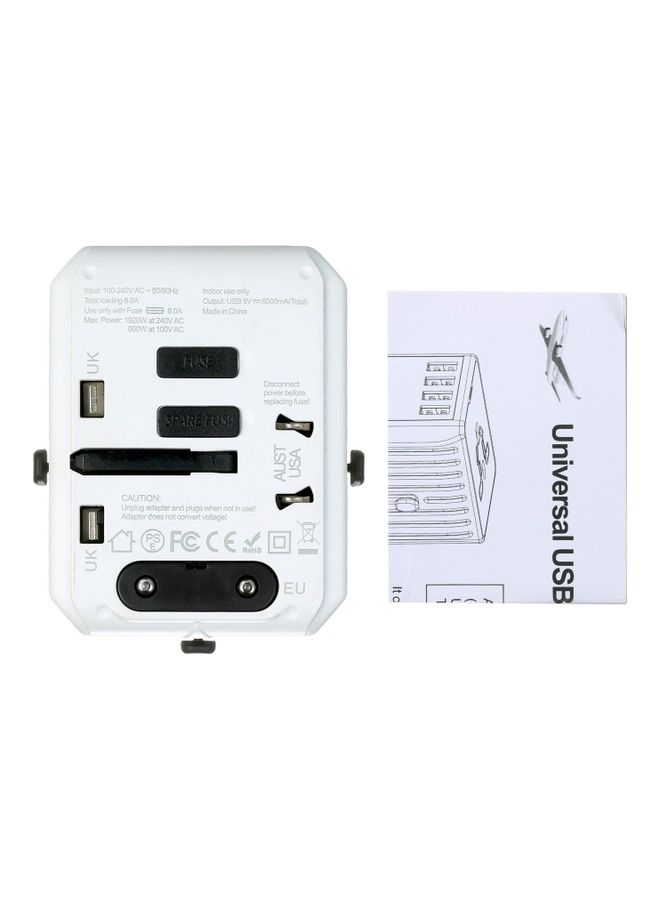 نيبمينينت محول الكل في واحد يناسب جميع الأجهزة ب4 منافذ USB مع طاقة ذكية وحماية متعددة أبيض  - Image 2
