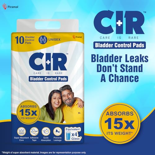 CIR Bladder Control Pads for Moderate Incontinence | Absorbs 15X of its Own Weight | Equivalent to 4 Glasses of Fluid | 23x54cm / 9"x21" | Super Absorbent Core & Quick absorption | Unisex | 10 Units - Image 2