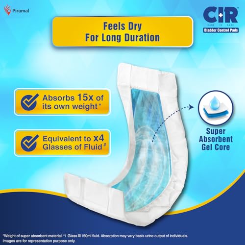 CIR Bladder Control Pads for Moderate Incontinence | Absorbs 15X of its Own Weight | Equivalent to 4 Glasses of Fluid | 23x54cm / 9"x21" | Super Absorbent Core & Quick absorption | Unisex | 10 Units - Image 4