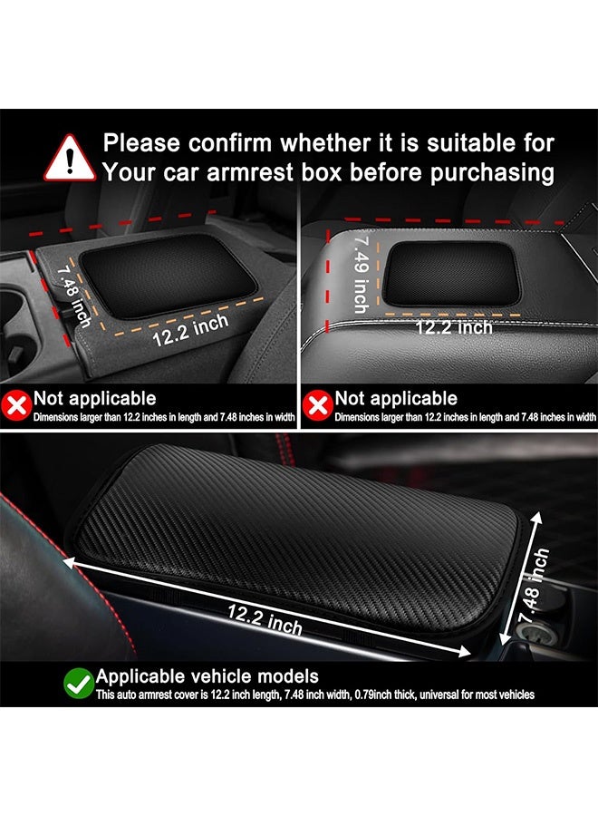 إم إكس إن غطاء وحدة التحكم المركزية للسيارة، وسادات معززة لمسند ذراع السيارة من الإسفنج الذكي من الجلد، واقي غطاء مسند ذراع السيارة من الجلد، مناسب لمعظم المركبات وسيارات الدفع الرباعي والشاحنات والسيارات باللون الأسود - Image 4