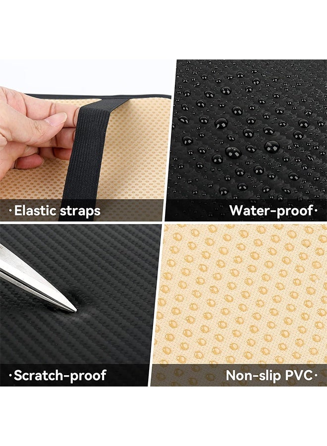 إم إكس إن غطاء وحدة التحكم المركزية للسيارة، وسادات معززة لمسند ذراع السيارة من الإسفنج الذكي من الجلد، واقي غطاء مسند ذراع السيارة من الجلد، مناسب لمعظم المركبات وسيارات الدفع الرباعي والشاحنات والسيارات باللون الأسود - Image 3