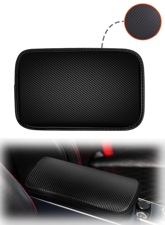 إم إكس إن غطاء وحدة التحكم المركزية للسيارة، وسادات معززة لمسند ذراع السيارة من الإسفنج الذكي من الجلد، واقي غطاء مسند ذراع السيارة من الجلد، مناسب لمعظم المركبات وسيارات الدفع الرباعي والشاحنات والسيارات باللون الأسود - Image 1