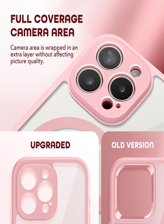 TIESZEN Magnetic for iPhone 15 Pro Max Case, Compatible with MagSafe, Built-in Privacy Screen Protector and Camera Protection, Anti Spy Full Body Dustproof Shockproof Hard Phone Case 6.7", Pink - Image 4