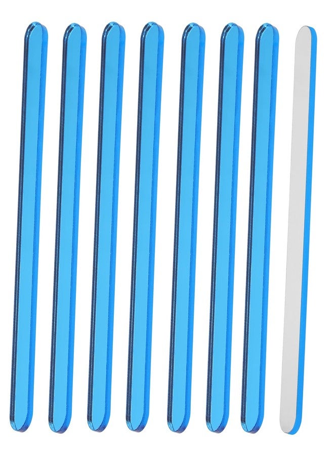 ONLYKXY 20pcs Ice Cream Stick Reusable 4.5inch Mini Acrylic Cakesicle Stick for DIY Crafts Candy Cake Mold Home Party Plant Labels Hair Removal Waxing Mixing Fudge (Glitter Blue) - Image 1