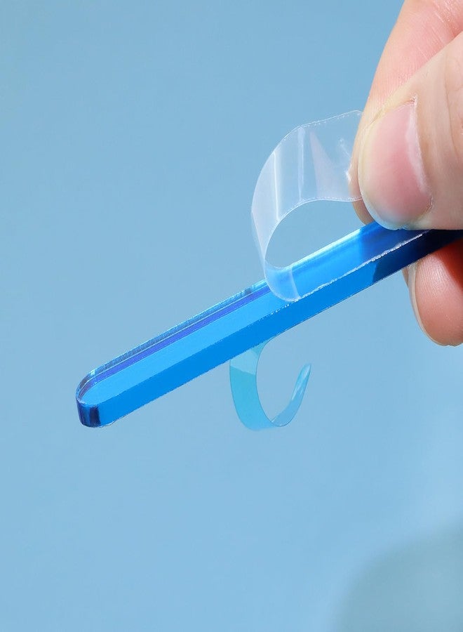 ONLYKXY 20pcs Ice Cream Stick Reusable 4.5inch Mini Acrylic Cakesicle Stick for DIY Crafts Candy Cake Mold Home Party Plant Labels Hair Removal Waxing Mixing Fudge (Glitter Blue) - Image 5