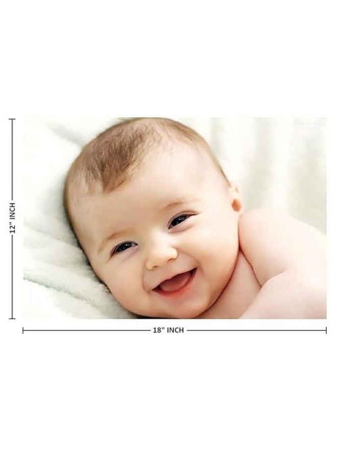 MANIAL Set of 4 Cute Smiling Baby Posters, Multicolour, Paper, 12 x 18 Inch, Large - Image 4