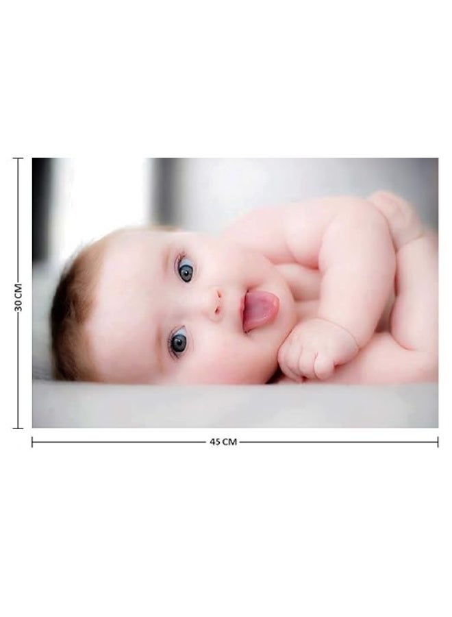 MANIAL Set of 4 Cute Smiling Baby Posters, Multicolour, Paper, 12 x 18 Inch, Large - Image 2