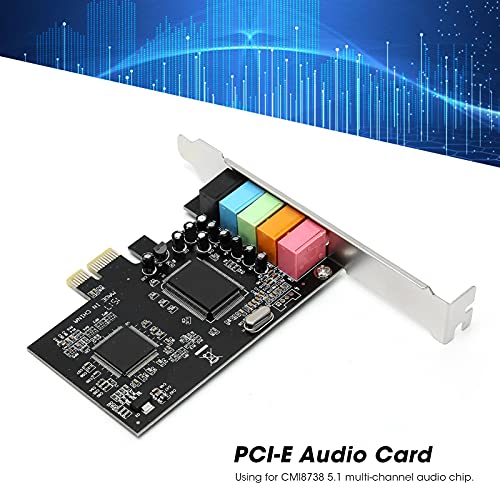PUSOKEI PCIE Sound Card, 6channel Stereo Desktop Sound Card, 3D Stereo PCIe Audio Card,suitable for 7/Vista/ 32/64bit PC computers - Image 2