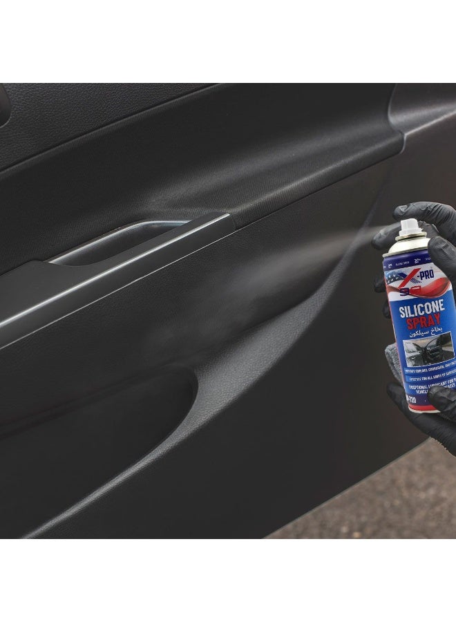 Xpro Silicone Spray Lubricant 450ml - Professional Grade Multi-Purpose Aerosol for Vehicles, Rubber & Plastic - Prevents Squeaks, Corrosion & Friction - X99-720 - Image 3