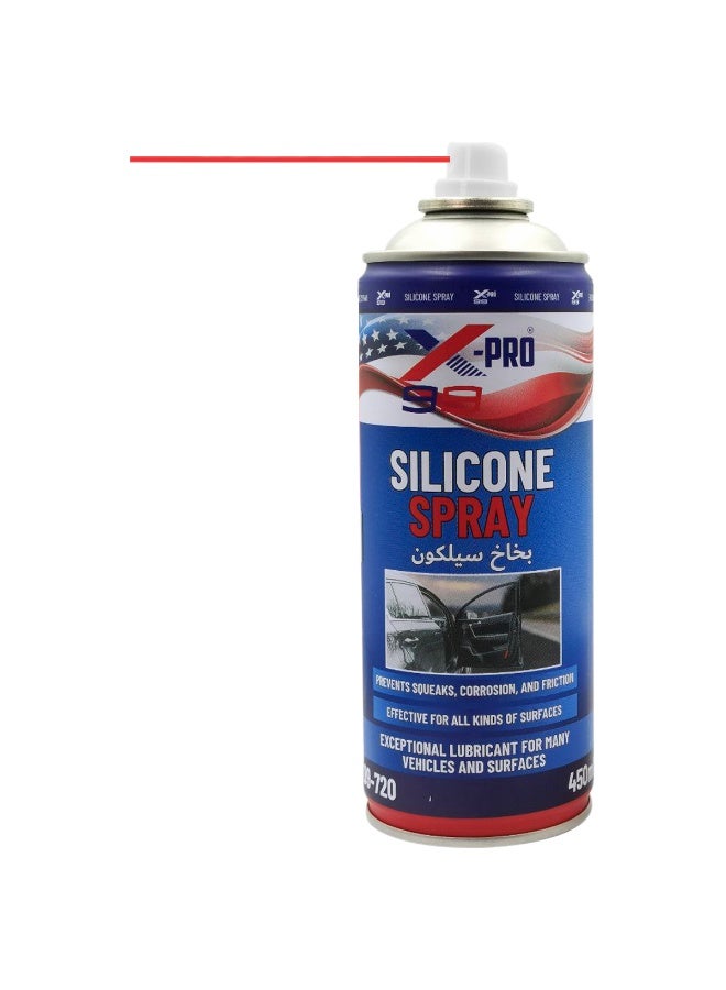 Xpro Silicone Spray Lubricant 450ml - Professional Grade Multi-Purpose Aerosol for Vehicles, Rubber & Plastic - Prevents Squeaks, Corrosion & Friction - X99-720 - Image 5