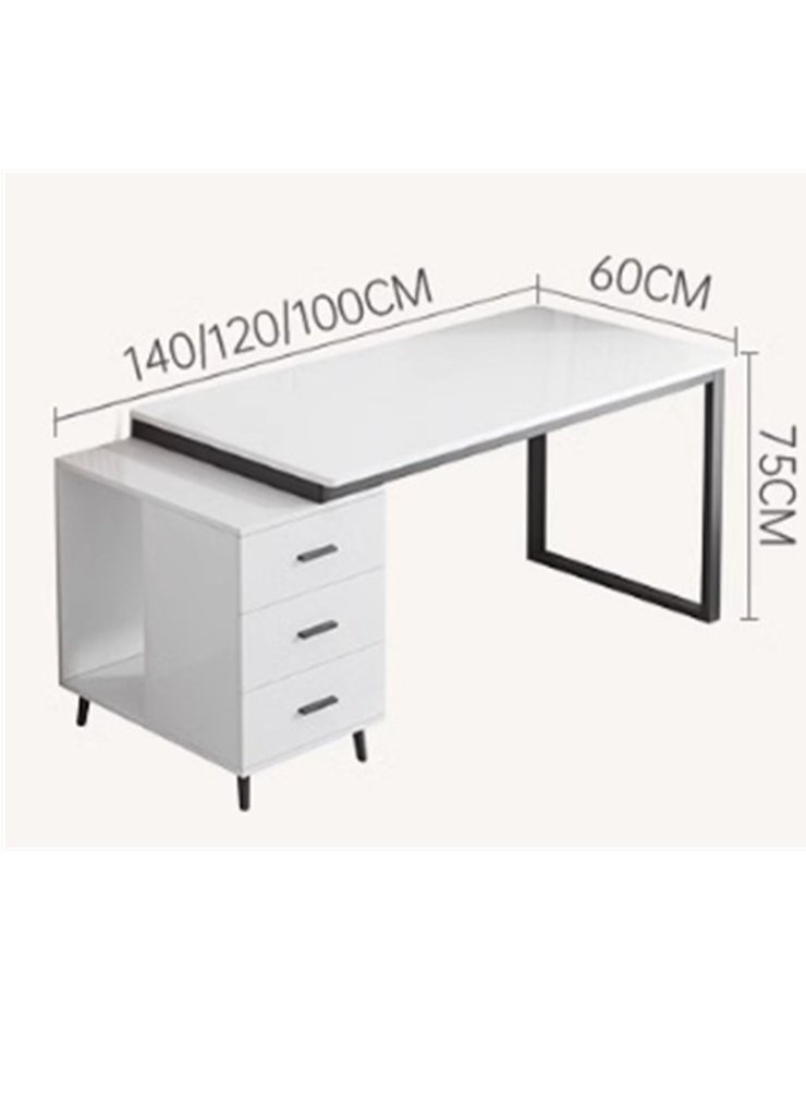 Computer Table Home Office Desk Table Computer Study Table, Simple Writing Table,Sturdy Office Table, Computer and Multifunction Table Home Office Workstation with 3 Drawers Black