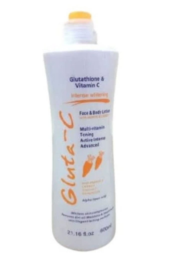 GLUTA C - Glutathione and Vitamin C Whitening Face and Body Lotion with Papaya and Carrot 600 ml - Image 1
