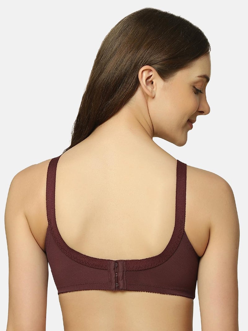 Triumph International Women's Non Padded | Wireless | Doreen 36F Deep Burgundy | Full-Coverage Big Cup Bra | Pack of 1 - Image 3