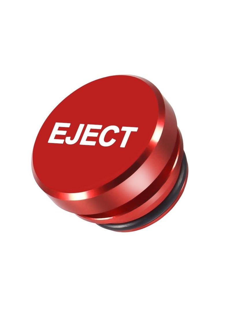 Excefore Cigarette Lighter Plug Cover, Dustproof Plug for Car Cigarette Lighter, Aluminum Button Decorations Plug Cover, Fits Vehicles with Standard 12 Volt Power Source Cigarette Lighter Plug (Red/Eject) - Image 1