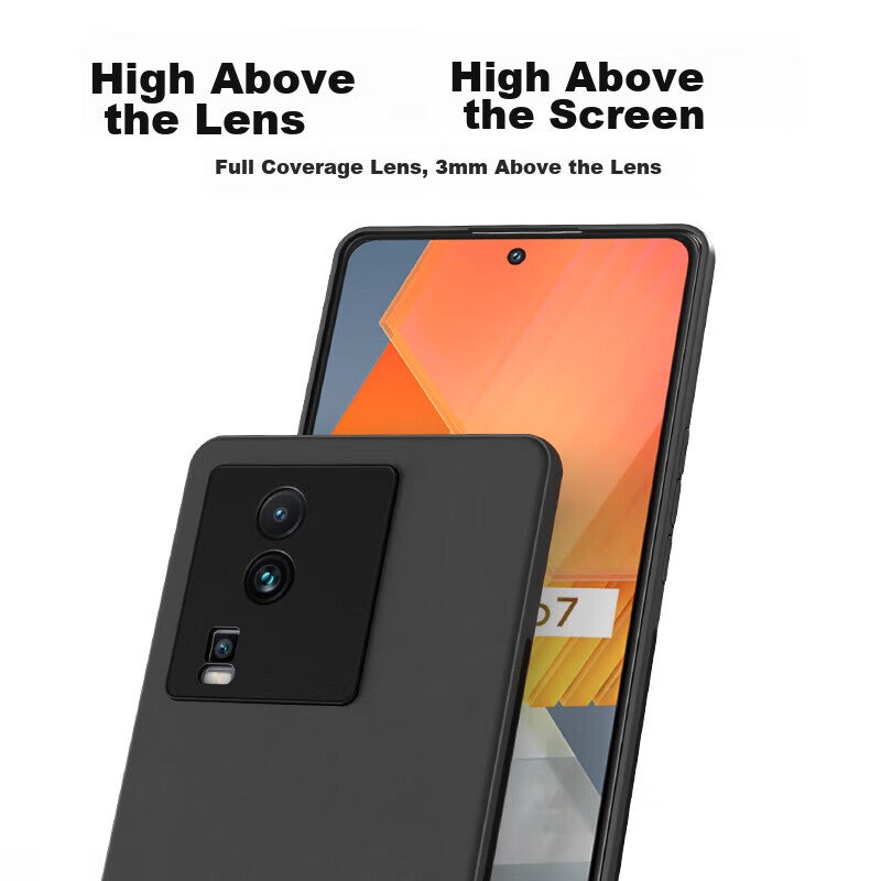 JD Jing Zao HotFire Phone Case for Vivo IQOO Neo 7, Vivo IQOO Neo 7 Protective Cover, Upgraded Skin-Like Lambskin Matte Lens Full Protection Silicone Case for Men And Women - Coral Blue - Image 4