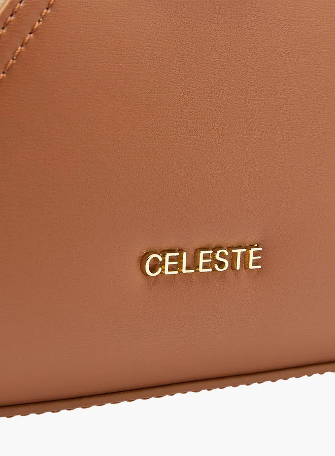 Celeste Colourblock Hobo Bag with Adjustable Strap and Button Closure