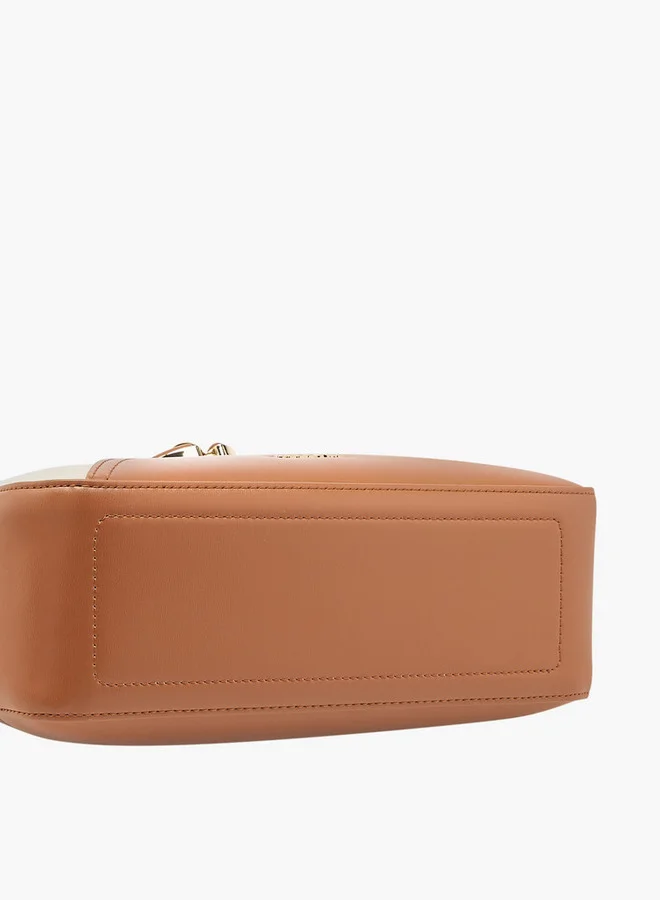 Celeste Colourblock Hobo Bag with Adjustable Strap and Button Closure