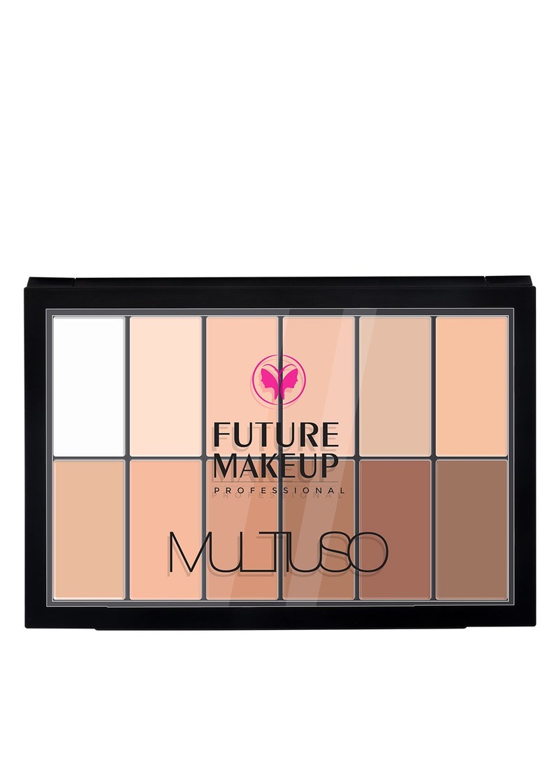 Future Makeup MULTIUSO 12 Color Contour Cream Palette – FU801 - Image 2
