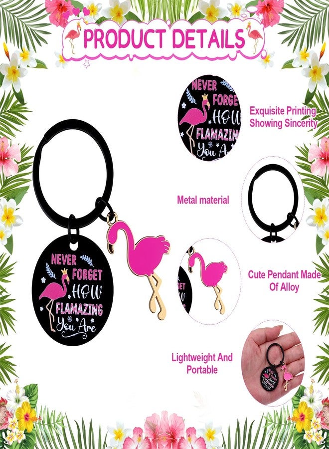 Beupy 12 Sets Flamingo Gifts for Women Flamingo Keychains Pink Flamingo Motivational Keychain Birthday Mother's Day Christmas Gifts Cheer Up Gift Inspirational Gift for Women Teacher Friends Girlfriend Mom - Image 3