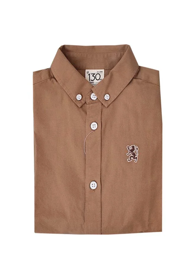 GIORDANO Junior's Cotton Oxford Button Front Long Sleeve Shirt
