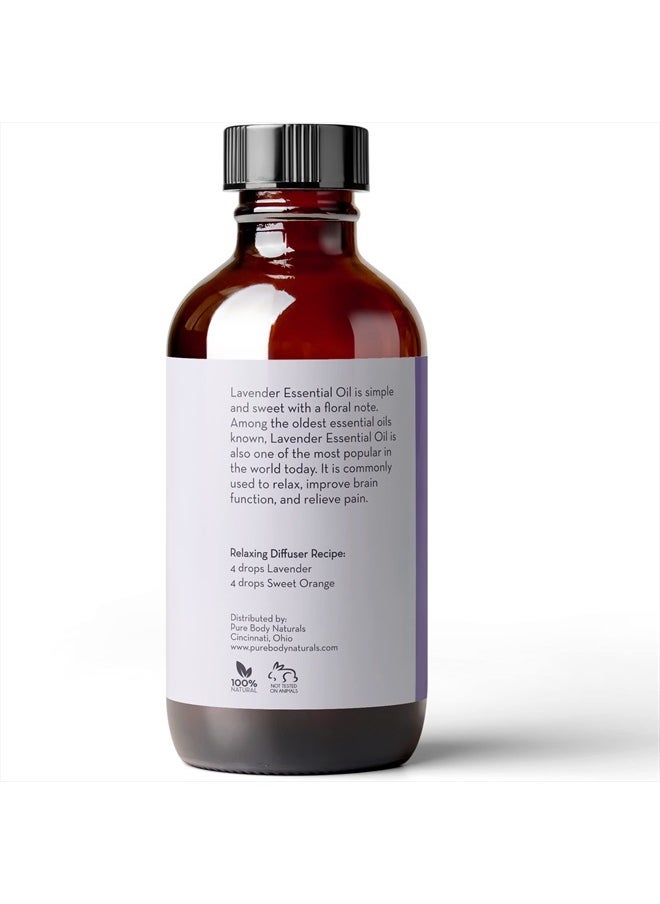 PURE BODY NATURALS French Lavender Essential Oil Blend, 4 fl oz - for Aromatherapy, Soap Making, and DIY Skin and Hair Products  - Image 4