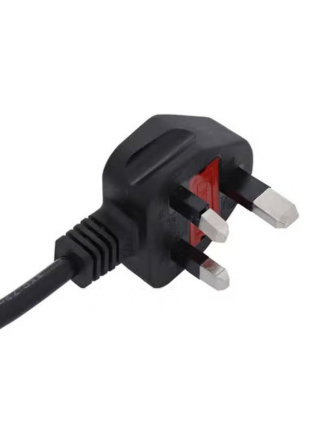 3-pin power cord (UK plug) 1.5m, certified high-quality power cord  Black - Image 3