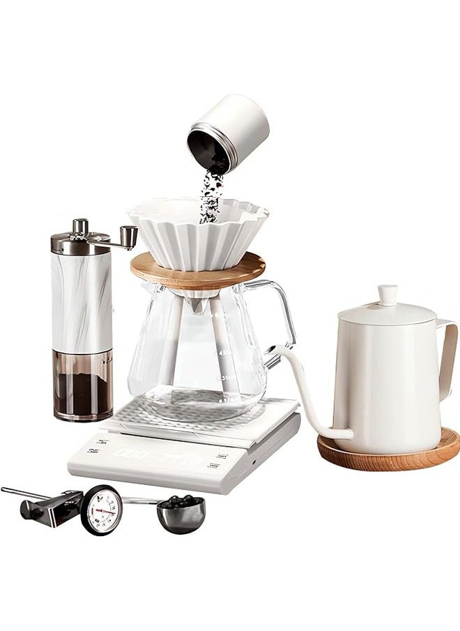 Coffee Drip Kit Drip Set, 12 Pieces Specialty Coffee Set, Professional Coffee Maker Tools, Barista Drip Coffee Kit