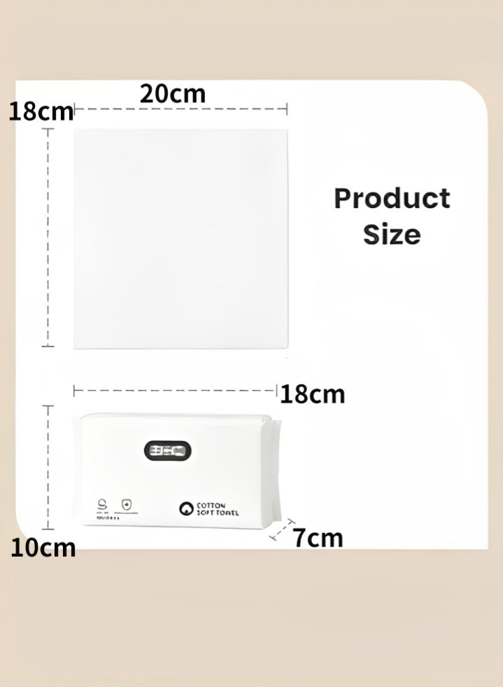 Disposable Cotton Facial Towels, Ultra Soft Thickened Face Cleansing Cloths for Makeup Removing, Travel Home Use for Women and Baby Sensitive Skin(80 sheets/pack) - Image 2