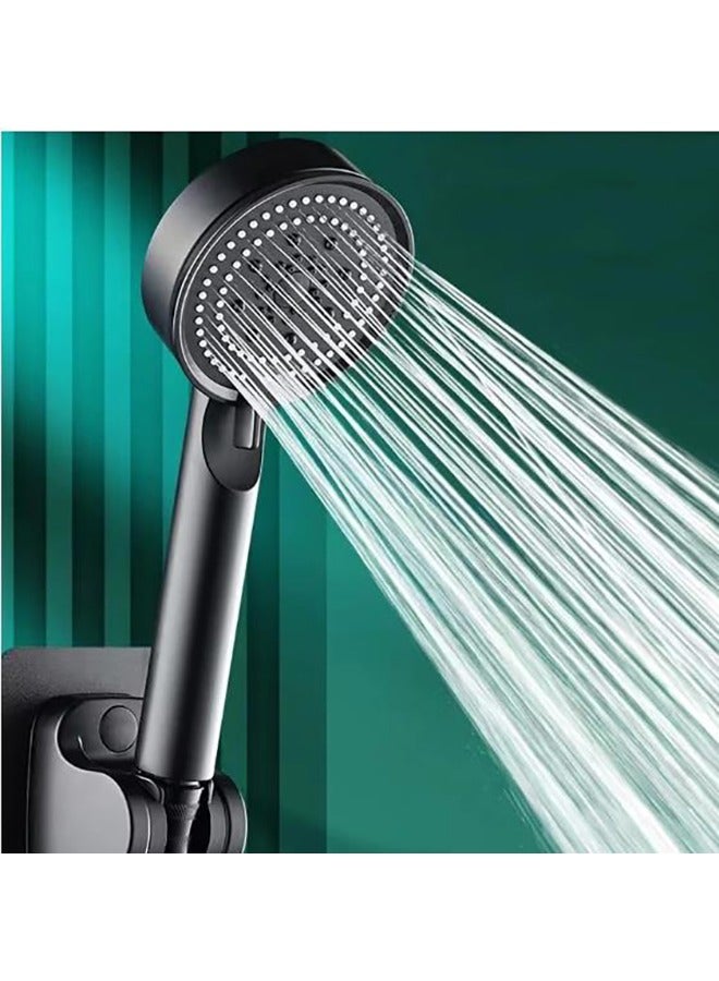 5 Mode Pressure Boost Shower Head, Handheld Turbocharged Fan Shower Head, High Pressure Water Saving, Adjust the Water Volume, Easy to Install for Bathroom - Image 4