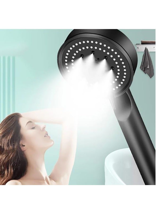 5 Mode Pressure Boost Shower Head, Handheld Turbocharged Fan Shower Head, High Pressure Water Saving, Adjust the Water Volume, Easy to Install for Bathroom - Image 1