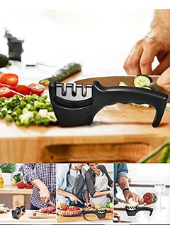 Gopinath Autolink Gopinath Autolink Professional Knife Sharpener Premium Two Stages Manual Knife Sharpener with NonSlip and Ergonomic Design Multi Color  - Image 5