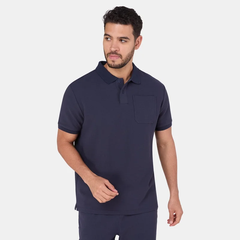 Men's Waffle Polo Shirt