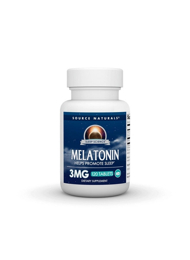 سورس ناتشورالز مصدر طبيعي - ميلاتونين سليب ساينس، 3 ملجم - 120 قرصًا - Image 1
