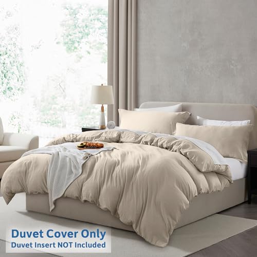 Nestl Linen Duvet Cover Full Size - Soft Double Brushed Full Size Duvet Cover Set, 3 Piece, with Zipper Closure, 1 Duvet Cover 80x90 inches and 2 Pillow Shams - Image 2