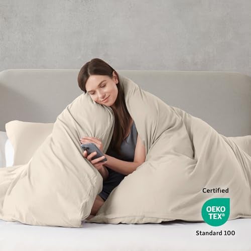 Nestl Linen Duvet Cover Full Size - Soft Double Brushed Full Size Duvet Cover Set, 3 Piece, with Zipper Closure, 1 Duvet Cover 80x90 inches and 2 Pillow Shams - Image 3