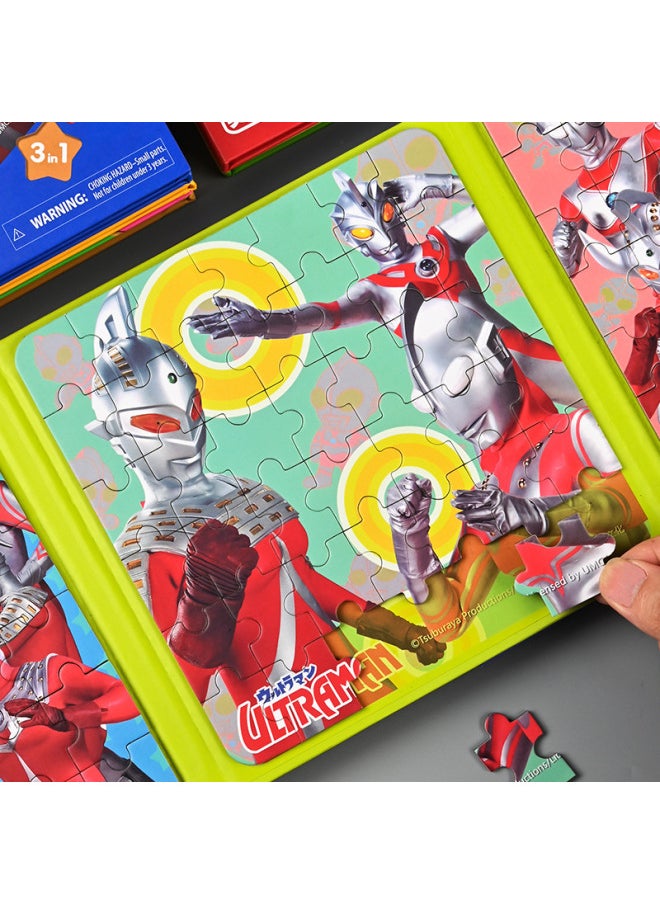 null - Classic Ultraman Magnetic Puzzle 3 To 6 Years Old Children Flat Figure 2 Baby Early Education 4 5 Boys Magnetic Toy-Color:Ultraman Magnetic Puzzle [level 2 + Level 3] - Image 1