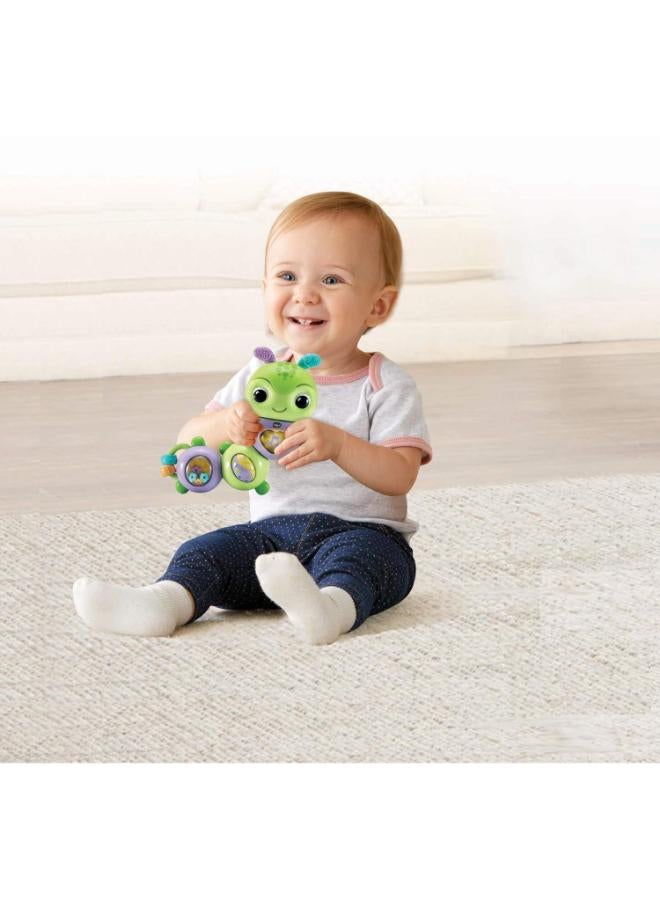 في تك لعبة VTech Twist & Explore Caterpillar، ألعاب موسيقية للأطفال الرضع من الجنسين، لعبة تفاعلية للأطفال مزودة بأضواء وأصوات، ألعاب لتنمية المهارات الحركية للأطفال، لعبة موسيقية لطيفة للأطفال مع عبارات موسيقية، مناسبة للأطفال من عمر 3 أشهر فما فوق - Image 1