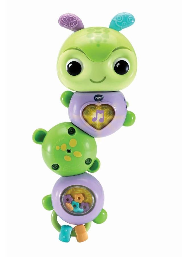 في تك لعبة VTech Twist & Explore Caterpillar، ألعاب موسيقية للأطفال الرضع من الجنسين، لعبة تفاعلية للأطفال مزودة بأضواء وأصوات، ألعاب لتنمية المهارات الحركية للأطفال، لعبة موسيقية لطيفة للأطفال مع عبارات موسيقية، مناسبة للأطفال من عمر 3 أشهر فما فوق - Image 2