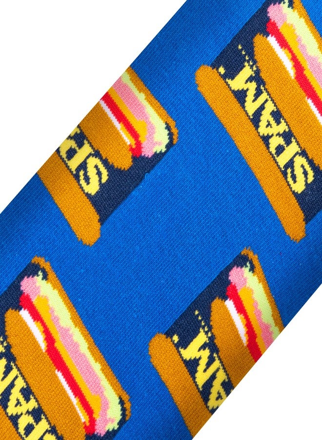 Odd Sox جوارب Odd Sox الرجالية المضحكة ذات التصميمات المبتكرة والمزينة برسومات طعام ووجبات خفيفة، من مجموعة Spam Crew، مقاس كبير للبالغين - Image 4
