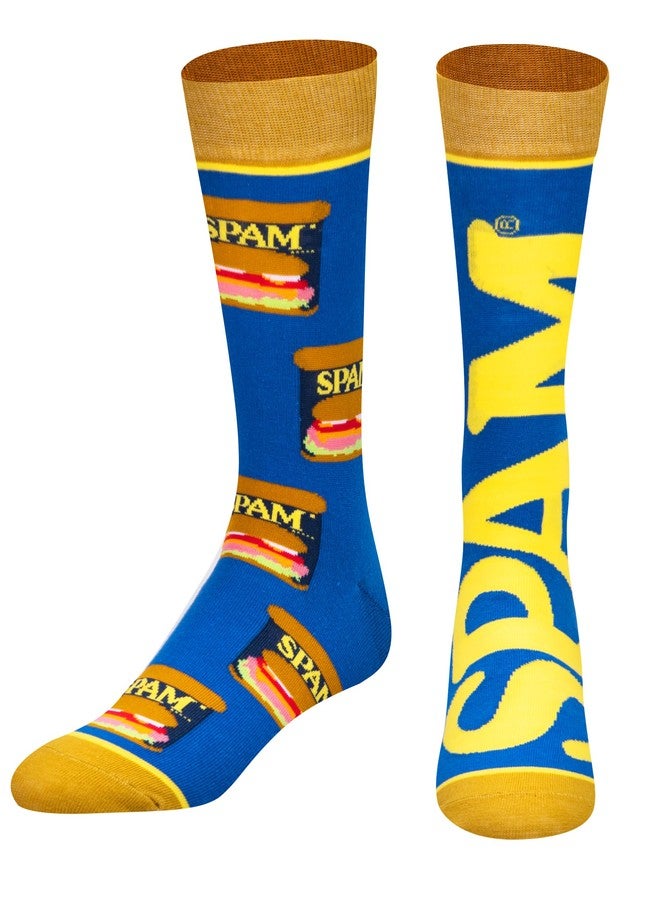 Odd Sox جوارب Odd Sox الرجالية المضحكة ذات التصميمات المبتكرة والمزينة برسومات طعام ووجبات خفيفة، من مجموعة Spam Crew، مقاس كبير للبالغين - Image 2
