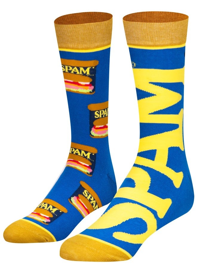 Odd Sox جوارب Odd Sox الرجالية المضحكة ذات التصميمات المبتكرة والمزينة برسومات طعام ووجبات خفيفة، من مجموعة Spam Crew، مقاس كبير للبالغين - Image 1