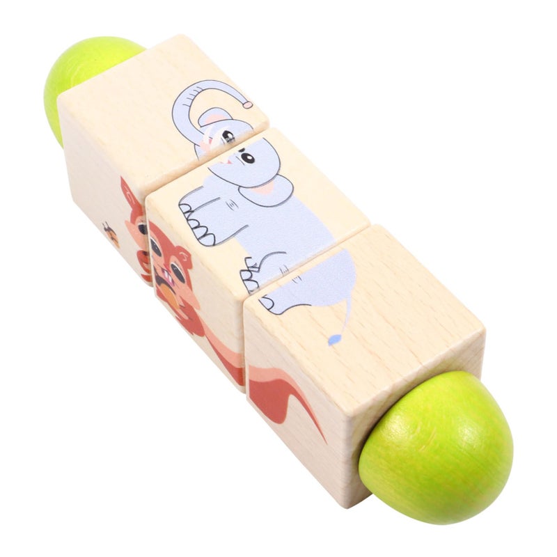 Beech Wood Rotating 3D Puzzle Enhances Cognitive Skills And Safe Learning - Image 2