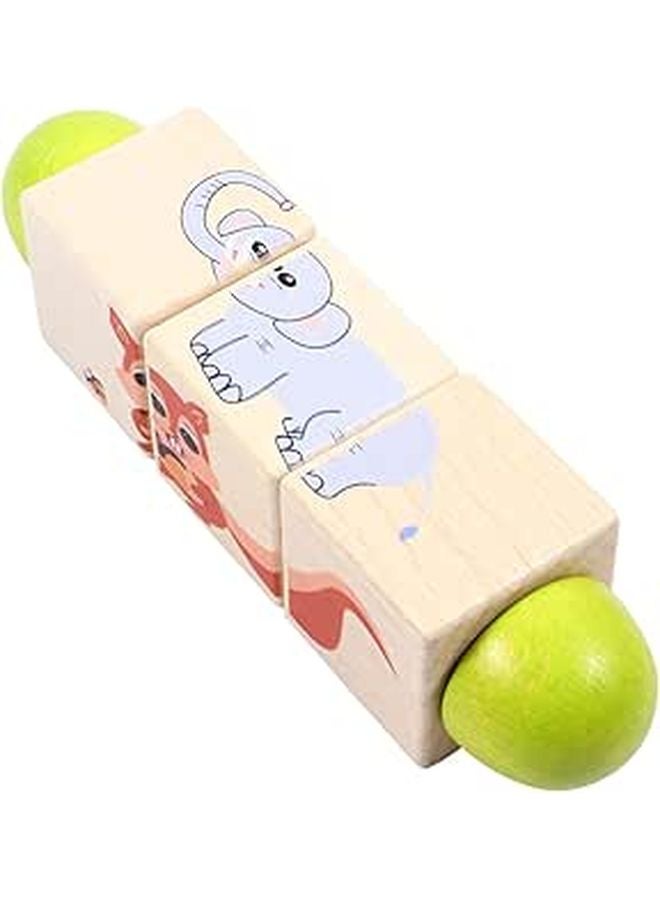 Beech Wood Rotating 3D Puzzle Enhances Cognitive Skills And Safe Learning - Image 1