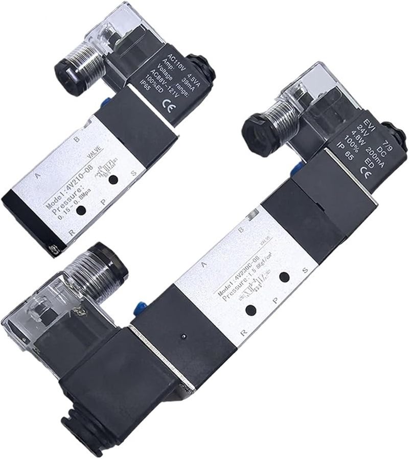 4V330E 10 صمام كهرومغناطيسي هوائي 5 2 5 3 اتجاه AC220V تحكم هوائي - Image 1