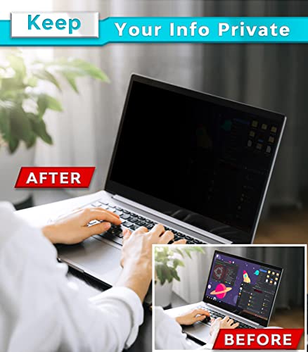 PYS Laptop Privacy Screen 16 Inch for Lenovo Dell HP - Removable 16.1" Laptop Screen Privacy Shield for 16:9 Widescreen Display - Anti Glare & Blue Light Screen Filters for Eye Protection - Image 5