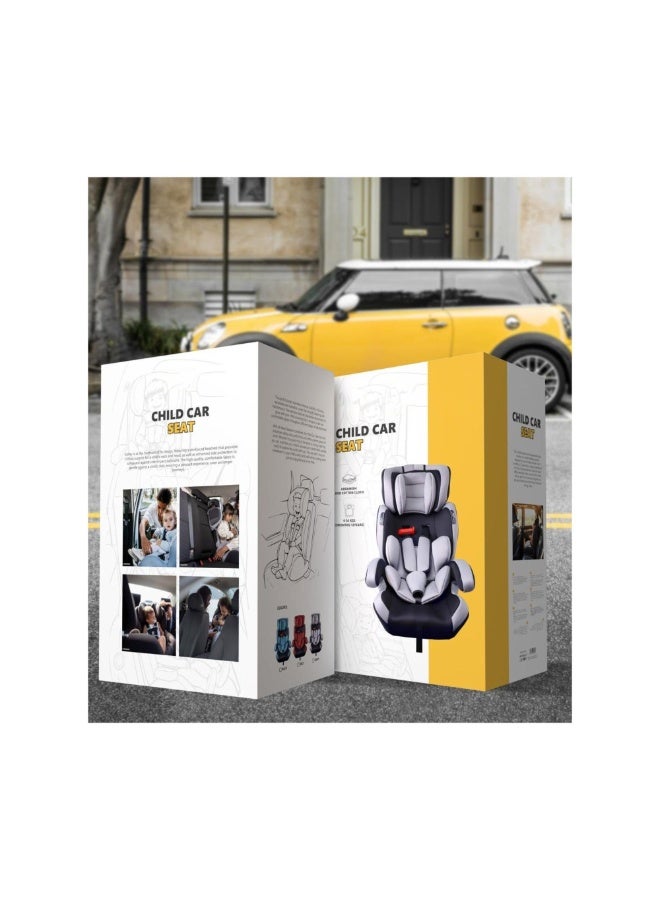 Denx Premium Adjustable Child Car Safety Seat with ABS Frame, Breathable Mesh & Cotton Padding, Ergonomic Comfort, and Secure 5-Point Harness for Kids Aged 9 Months to 12 Years (9–36 kg) - Image 3